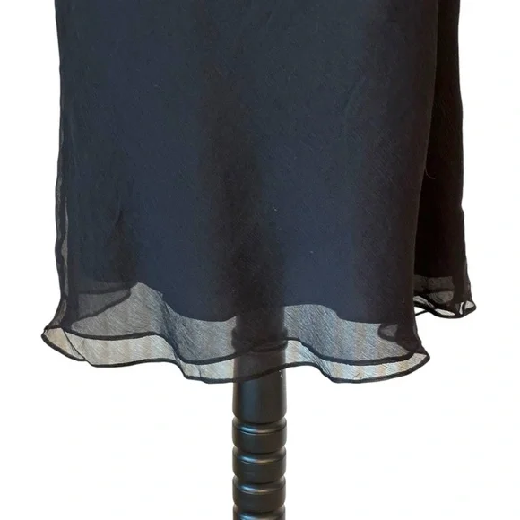 Catherine Malandrino Black Stitch Detail Halter Dress Size 10 - Picture 3 of 5